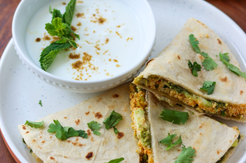 Garlic Naan Grilled Cheese